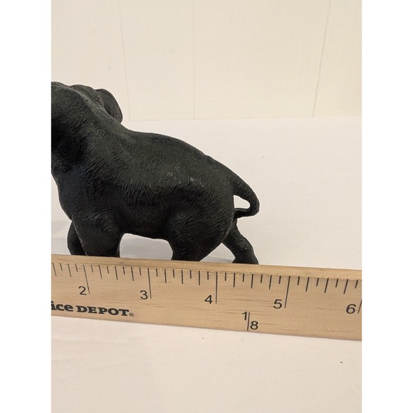 Vintage Spelter/Cast Metal Elephant Figurine Trunk Up 5" Green Patina Good Luck - Picture 8 of 13